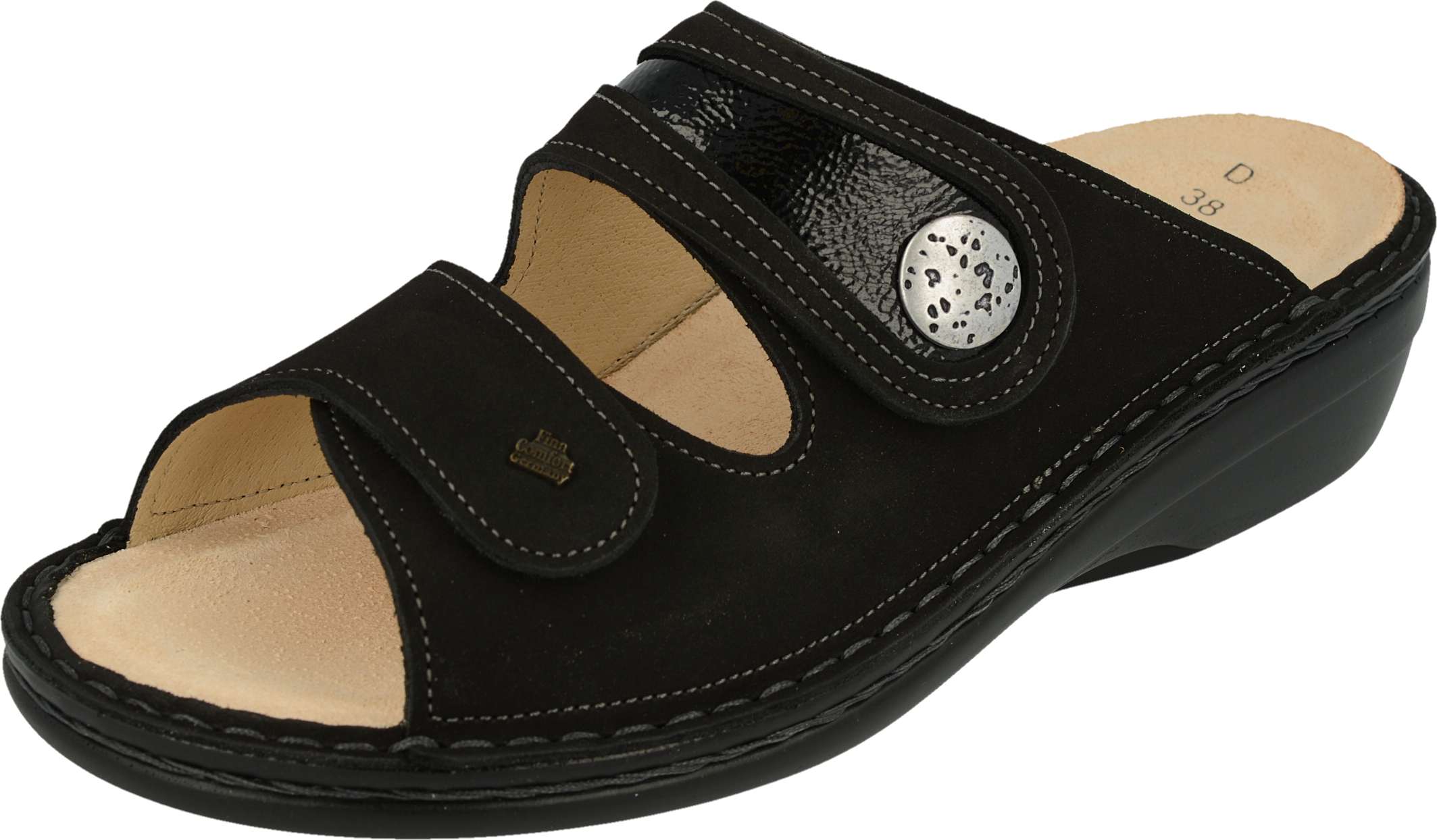 Chaussures Finn Comfort Tibet - Cuir Véritable Marron, Semelle Antidérapante - Semelle Intérieure Amovible